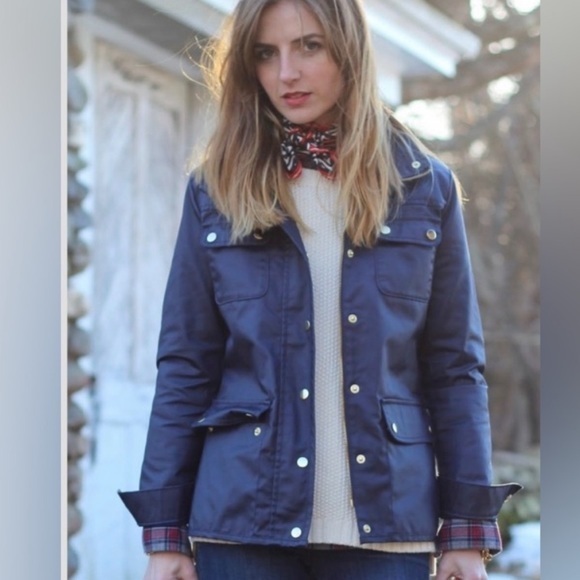J. Crew Downtown field‎ jacket Navy Blue size Medium - Picture 1 of 9